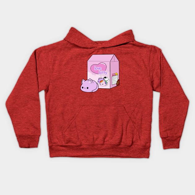 love kitty-pink cat doll Kids Hoodie by LillyTheChibi